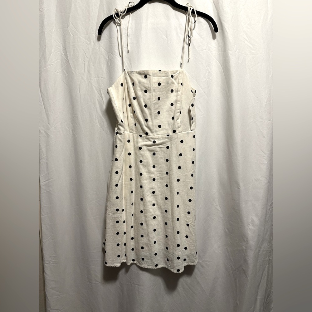 Old Navy White Ruched Mini Sundress